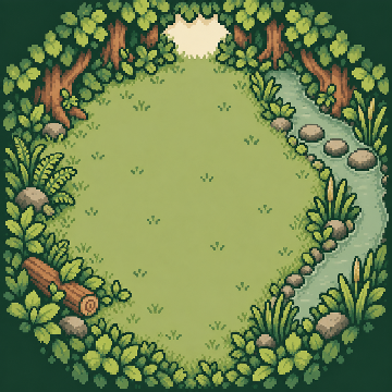 Stream bank, the brook spirit's native habitat artwork
