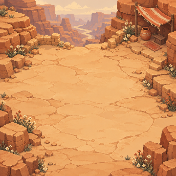 Sandstone terrace, habitat artwork for the planned Earth Legendary