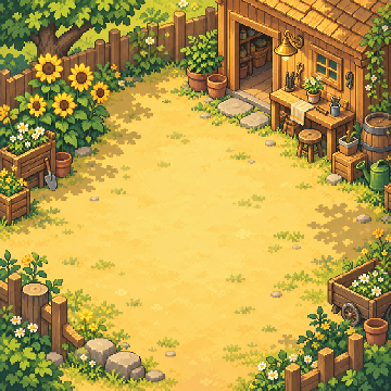 Sunlit workshop, habitat artwork for the planned Electric Legendary