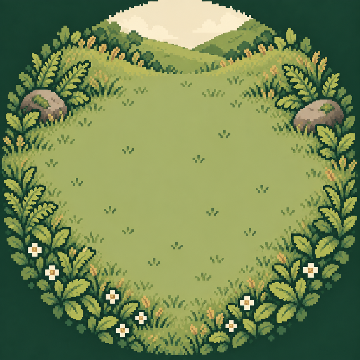 Sunny hillside, the ember-moss spirit's native habitat artwork