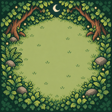 Moonlit grove, the hollow-lantern spirit's native habitat artwork